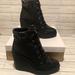 Jessica Simpson Shoes | Jessica Simpson Maelyn Leather Wedge Boot Women’s Size 8.5 Brand New | Color: Black | Size: 8.5