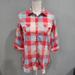 American Eagle Outfitters Tops | American Eagle Womens Shirt 3/4 Sleeve Button Up Favorite Fit | Color: Red/White | Size: M