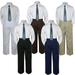 3pc Dark Gray Tie Suit Shirt Pants Set Baby Boy Toddler Kid Uniform S-7