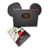 Disney Bags | Disney's Mickey Mouse Head Wallet Card Holder With Button Closure | Color: Blue/Red | Size: Os