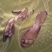 Kate Spade Shoes | Kate Spade Cream Snake Skin Open Toe Sandal Heels | Color: Cream | Size: 8.5