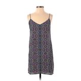 Design Lab Lord & Taylor Casual Dress - Shift V Neck Sleeveless: Blue Paisley Dresses - Women's Size X-Small - Print Wash