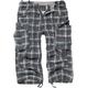 Stoffhose BRANDIT "Herren Industry Vintage Cargo 3/4 Shorts" Gr. S, US-Größen, grau (darkgrey, purple) Herren Hosen Stoffhosen