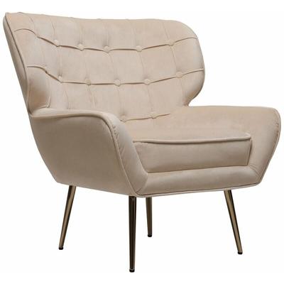 Habitat Et Jardin - Sessel aus Samt 'Austin' - 79 x 71 x 79,5 cm - Beige Image