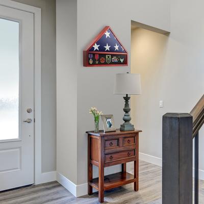 Military Medal & Burial Flag Shadow Box Display Case