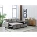 77" Reversible Sleeper Sofa Bed for Living Room, L-Shape 2 Seat Sectional Chaise with Storage, Skin-Feeling Velvet Fabric