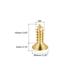 Brass Wood Screws, M5x16mm Phillips Flat Head Self Tapping Connector 100Pcs - Brass Tone