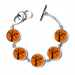 Cat Tree Halloween Hallowmas Orange Bracelet Chain Charm Bangle Jewelry