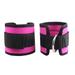 2pcs Ankle Straps D-ring Ankle Calfs Band for Gym Workouts Machines Leg Exercises (Rosy)