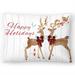 The Holiday Aisle® Reindeer Christmas By Pi Holiday Collection Polyester/Polyfill blend | 10 H x 14 W x 1.5 D in | Wayfair