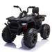 2 Seater 24V Kids Ride on Electric ATV Quad w/ 400W Powerful Engine 9AH Large Battery Powered 4 Wheeler w/ 4 Spring Suspension Music 4.9mph Max for 3-8 Years Black