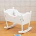 Mini Dollhouse Cradle Simulated Portable 1/12 Ratio Dollhouse Accessories Bed Cradle Crib for Micro Landscape