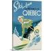 Great BIG Canvas | Poster advertising skiing holidays in the province of Quebec c.1938 Canvas Wall Art - 16x24