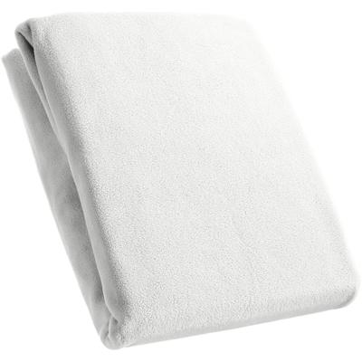 Spannbettlaken KUM "Mikrofaser-Fleece Spannbetttuch", grau (hellgrau), B:180-200cm L:200cm, Microfaser-Fleece, Obermaterial: 100% Polyester, Laken, Spannbettlaken Image