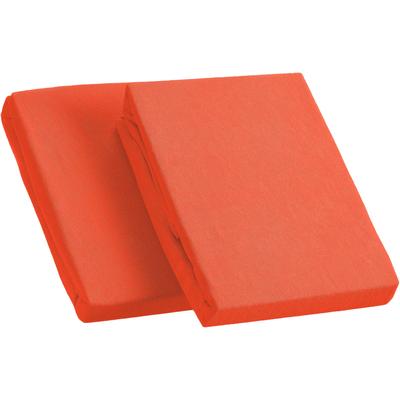 Spannbettlaken KUM "Frottee Spannbetttuch", orange (terra), B:90-100cm L:190-200cm, Frottee, Obermaterial: 100% Polyester, Laken, Frottee Spannbetttuch Image