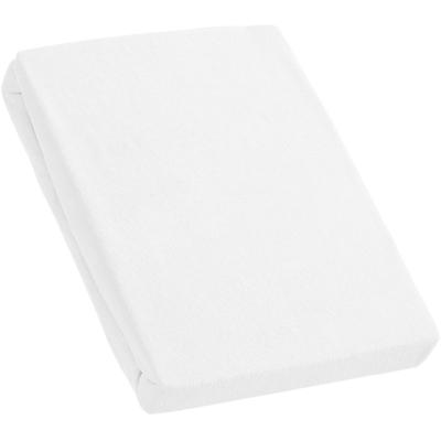 Spannbettlaken KUM "Frottee Spannbetttuch", weiß, B:180-200cm L:200cm, Frottee, Obermaterial: 100% Polyester, Laken, Frottee Spannbetttuch Image