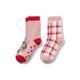 2 Paar Kleinkinder-Antirutsch-Socken mit Herz-Jacquard