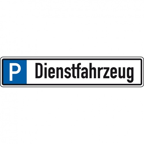 Schild I Parkplatzreservierungsschild Dienstfahrzeug, mit Befestigungsset 1, 520x110mm Image