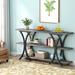 17 Stories Gautreaux 70.8" Console Table Wood in Black | 35.4 H x 70.8 W x 11.8 D in | Wayfair 7EF5FB2783184BBD9F722B1287889DBE