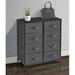 Ebern Designs Laira 8 Drawer Storage Chest Metal/Manufactured Wood in Black | 32.12 H x 31.5 W x 11.75 D in | Wayfair