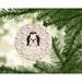 The Holiday Aisle® Merry Christmas Shih Tzu Hanging Figurine Ornament Ceramic/Porcelain in Black/Brown | 2.8 H x 2.8 W x 0.15 D in | Wayfair