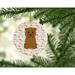 The Holiday Aisle® Merry Christmas Glen Of Imal Hanging Figurine Ornament Ceramic/Porcelain in Brown | 2.8 H x 2.8 W x 0.15 D in | Wayfair