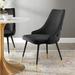 Everly Quinn Tufted Velvet Parsons Chair Upholstered/Velvet in Black | 34 H in | Wayfair DE7DFAFADE9C4467A4A5D1B4610539B7