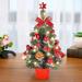 The Holiday Aisle® Artificial Mini Tabletop Christmas Tree w/ LED Light String in Red | 17.7 H x 3.93 W x 3.93 D in | Wayfair