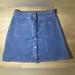 Urban Outfitters Skirts | Denim Button Up Mini Skirt With Dual Pockets Size 5 | Color: Blue | Size: 5j
