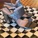 Kate Spade Shoes | Kate Spade Silver Shimmer Dressy Heeled Sandal 8-1/2 Dress It Up Or Down! | Color: Gray/Silver | Size: 8.5