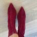 Anthropologie Shoes | Anthropologie Bnwt Lola Cruz Glitter Sock Pointy Toe Red Boots Fun Comfortable ! | Color: Gray/Red | Size: Various