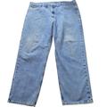 Carhartt Jeans | Carhartt 44x32 Relaxed Fit Light Wash 100% Cotton Blue Denim Jeans | Color: Blue | Size: 44