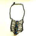 Anthropologie Jewelry | Anthropologie Statement Necklace | Color: Blue/Yellow | Size: Os