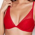 Victoria's Secret Intimates & Sleepwear | Incredible By Victoria’s Secret. Lightly Lined Lace Plunge Bra. Lipstick Red | Color: Red | Size: Various