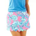 Lilly Pulitzer Shorts | Lilly Pulitzer Pink Pout Barefoot Princess Scalloped Collette Skort 2 | Color: Blue/Pink | Size: 2