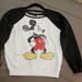 Disney Tops | Disney Mickey Szs Raglan Sleeve Retro Sweatshirt | Color: Black/White | Size: Sj