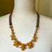 J. Crew Jewelry | New J. Crew Peach Creme Brulee Peach Ribbon Necklace | Color: Orange/Tan | Size: Os