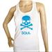 Lululemon Athletica Tops | Lululemon Soul Cycle Blue Skull White Tank Top Size 6 | Color: Blue/White | Size: 6