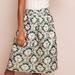 Anthropologie Skirts | Anthropologie Current Air Green Jacquard A-Line Midi Skirt Size Large | Color: Green/White | Size: L