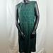 Nine West Dresses | Green And Black Lace Knee High Sleeveless Dress | Color: Black/Green | Size: 8