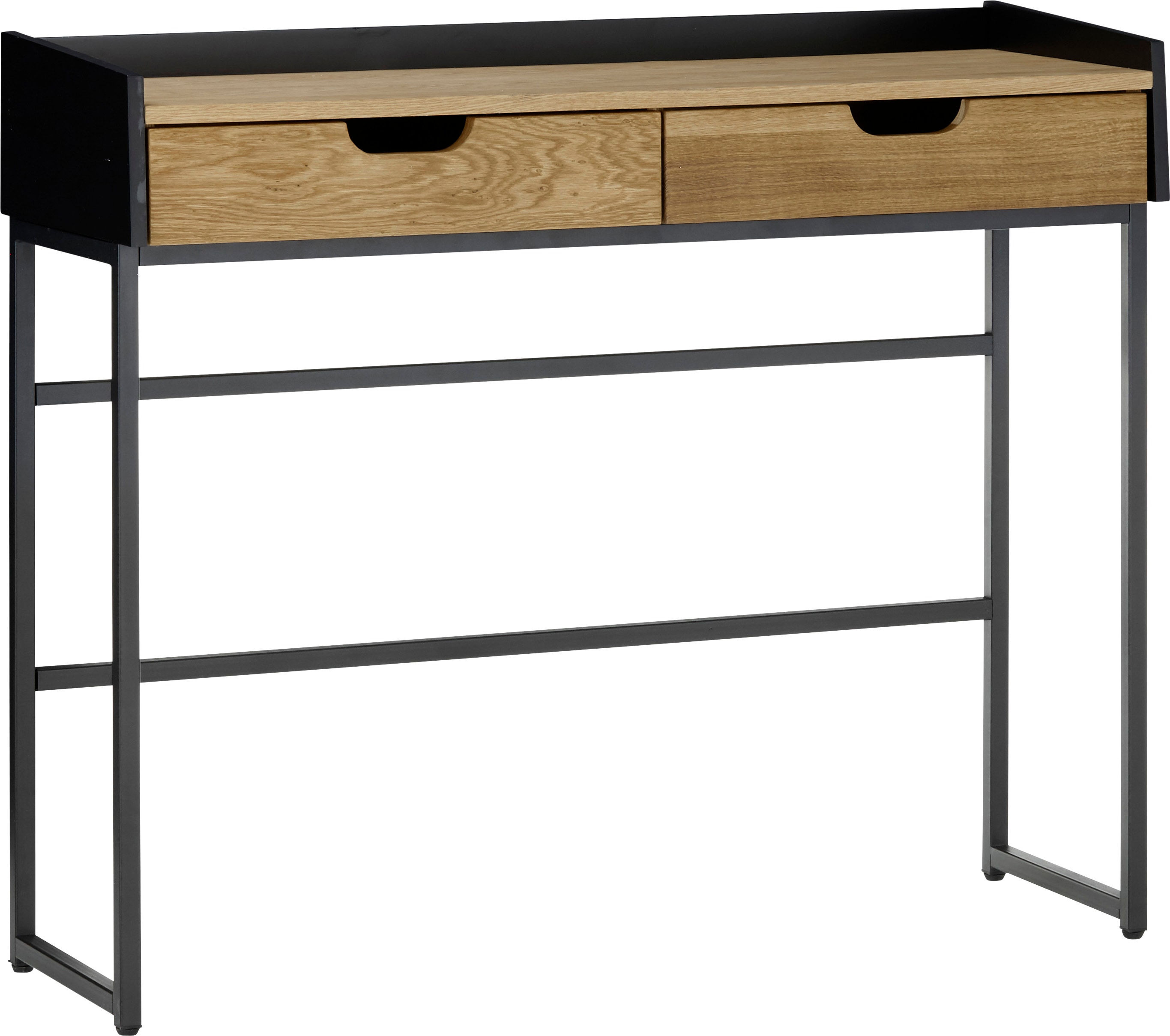 Konsole MCA FURNITURE "Calama", schwarz, B:100cm H:84cm T:35cm, Furnier, Holzwerkstoff, Massivholz, Sideboards, Konsolentisch, Breite ca. 100 cm