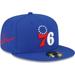 Men's New Era Royal Philadelphia 76ers 3x NBA Finals Champions Dual-Tone Logo 59FIFTY Fitted Hat