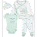 Koala Baby Newborn Baby Boys Take Me Home Layette Set - 4 Piece Hat Shirt Pants Bodysuit (0-6M)