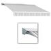 Awntech 18 ft. Destin with Hood Left Motor & Remote Retractable Awning Gray & White - 120 in.