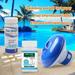 Swimming Pool Chlorine Floater Kit Automatic Swimming Pool Chlorine Tablet Dispenser for Disinfection Cleaning Swimming Pool Spa with Effervescent Tablets and Ph Test Paper