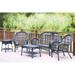 5 Piece Santa Maria Espresso Wicker Conversation Set