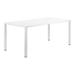 Pangea Home Miami Modern Aluminum Frame Patio Dining Table in White