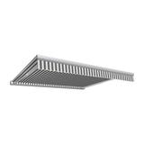 Awntech 14 ft. Key West Full Cassette Right Motor Retractable Awning Gray & White - 120 in.