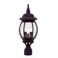 3 Light Outdoor Post Top Lantern in Traditional Style 8.5 inches Wide By 21 inches High-Textured Black Finish Bailey Street Home 218-Bel-4362970