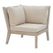 Linon Kori Outdoor Wood Corner Chair in Natural